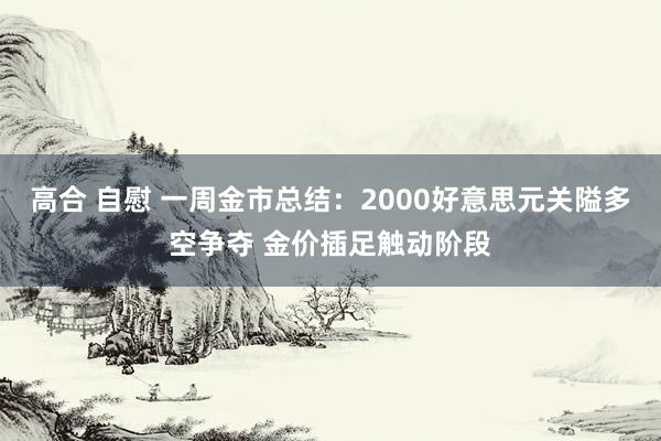 高合 自慰 一周金市总结：2000好意思元关隘多空争夺 金价插足触动阶段