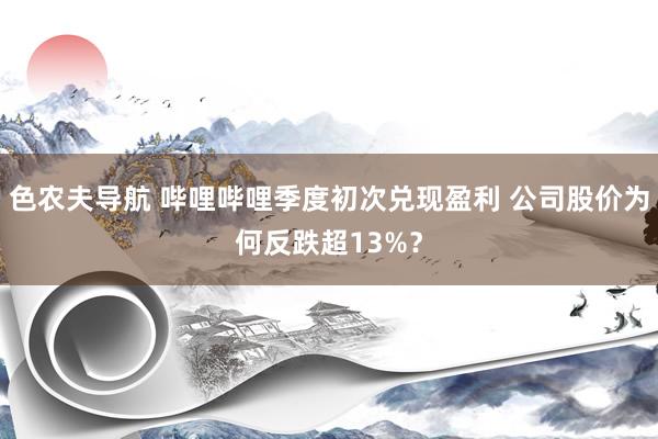 色农夫导航 哔哩哔哩季度初次兑现盈利 公司股价为何反跌超13%？