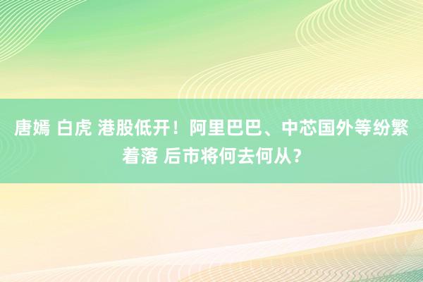 唐嫣 白虎 港股低开！阿里巴巴、中芯国外等纷繁着落 后市将何去何从？